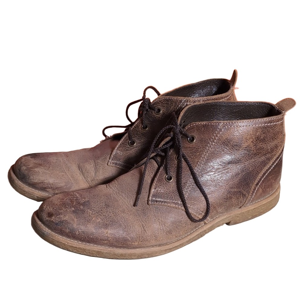 Bed Stu Draco Men's Brown Leather Chukka Boots Size 11 Lace Up Round Toe